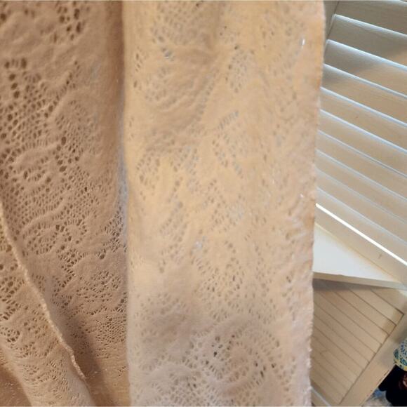 FREE PEOPLE NEW IVORY KNIT NEW DRESS SIZE LARGE - Picture 7 of 10